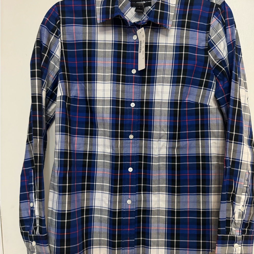 NWT J. Crew Women's Blue Plaid Blouse